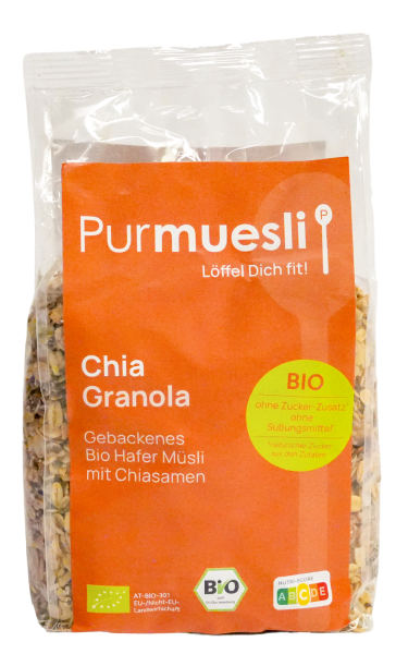 Bio Chia Granola ohne Zuckerzusatz, 400g