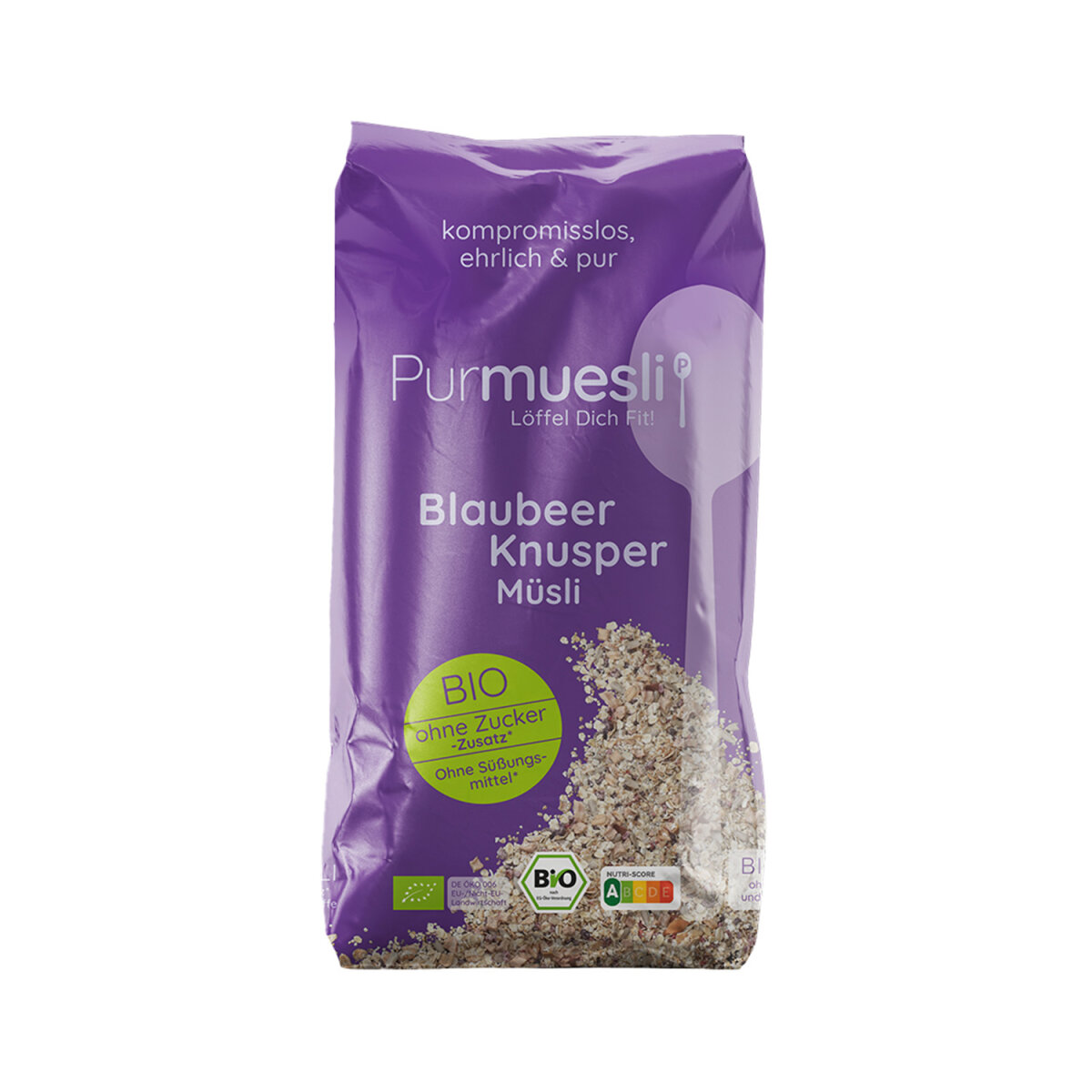 Bio Müsli Blaubeer Knusper 350g - Purmuesli - Bio Müsli und Granola o ...